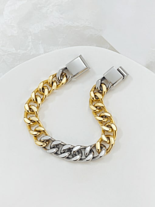 1191 steel bracelet [gold] Titanium Steel Geometric Minimalist Link Bracelet